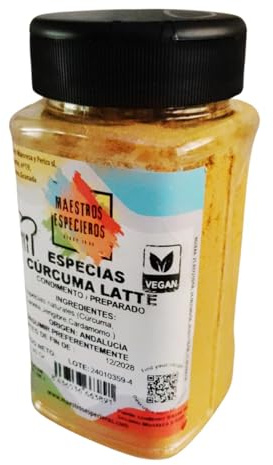 Golden Milk | Cúrcuma Latte en Polvo 140 g | Mezcla con Canela, Jengibre y Cardamomo | Leche Dorada Instantánea | Superalimento Gourmet Alternativo al Café