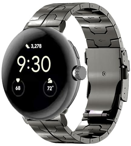 synsing Titan Armband Kompatibel mit Pixel Watch 4/3 45mm Armbändern,Titan Metall-Uhrenersatzarmband für Pixel 4/3/2/1 41mm Armbandzubehör für Damen Herren
