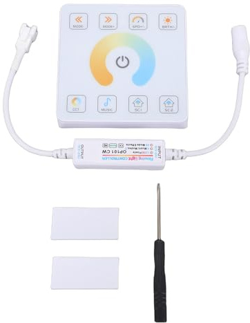 Fafeicy Controller Touch Panel LED RF 2.4G Controllo Remoto Wireless Bluetooth App Dimmer Magnetico Sostitutivo per Striscia LED WS2811 M1804 UCS1903