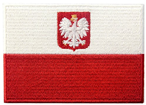Polen Flagge Flicken Schwalbe Vogel Bestickter Aufnäher zum Aufbügeln/Annähen