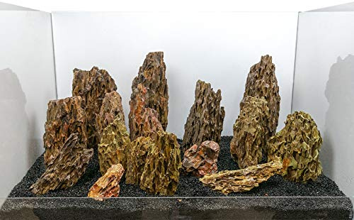 SUPER AQUARIUM LTD (10Kg) Aquarium Tropical Fish Tank Dragon Stone, Rock Natural Decor Ornament Terrarium Aquarium Shrimp Plant Fish Tank