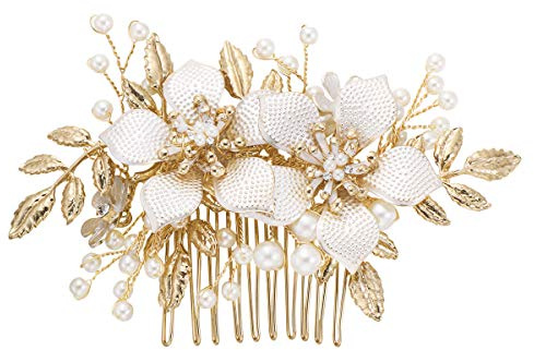 FRCOLOR Cristal mariée Pince à cheveux Peigne Peignes de côté Cheveux Mariage Coiffe Tête Bijoux