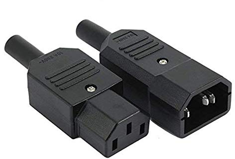 Mdeper C13 C14 Spina di Alimentazione AC250V 10A 3 Pin Terminali Montaggio a Pannello IEC C14 Maschio C13 Femmina Adattatore Inline Spina Connettori Presa di Alimentazione