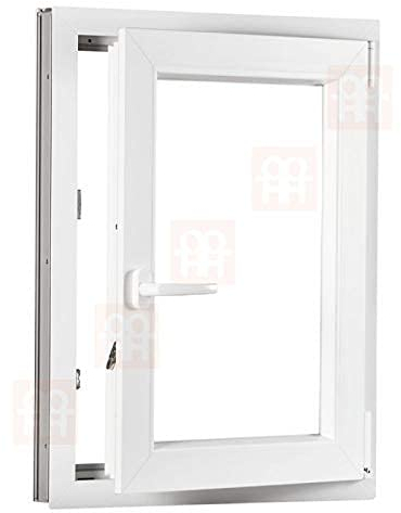 Kunststofffenster | 90 x 110 cm (900 x 1100 mm) | weiß | Dreh-Kipp-Fenster | rechts