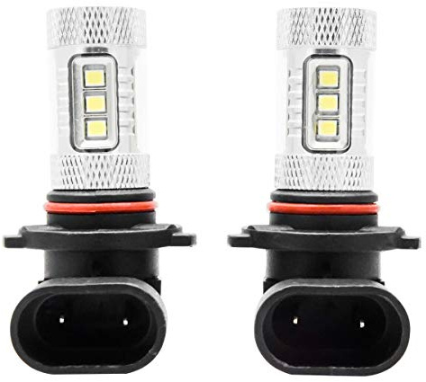 Riloer Bombillas LED para Coche, 2 Piezas 80W HB4 9006 Bombillas para Faros Delanteros/Antiniebla para Vehículos, Camiones, Furgonetas, SUV, ATV con 15 LED, Súper Brillantes, Luz Blanca