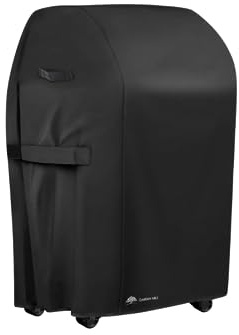 Garden Mile Gas BBQ Cover - Waterproof Black BBQ Cover - Heavy Duty, Windproof, UV & Rip Resistant Outdoor Grill Protector with Secure Clips & Velcro for Patio Gas Barbecue