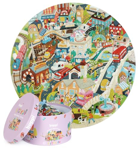 boppi Rundpuzzle – Stadtleben – 150-teiliges Lernpuzzle – Umweltfreundlich | 100% Recyclingkarton – Alter 5+