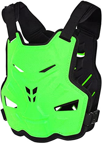 Hcclijo Herren Motorrad Schutz Motorrad Brust Rücken Protektor Armor Motocross Racing Weste S-189 Grün Weste