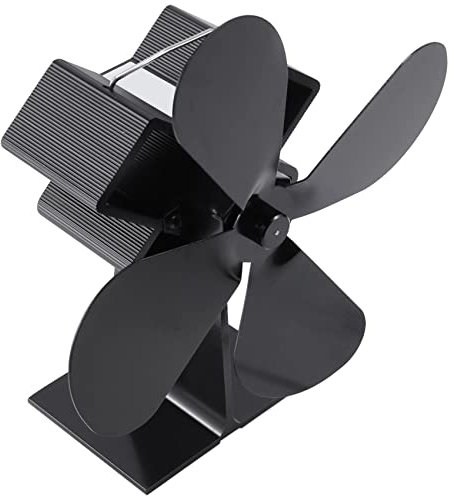 Travelfreely Termoventilatore Termoventilatore Magnetico Termoventilatore 4 Lame Ventilatori di Riscaldamento a Legna per Tronchi di Legno Camino