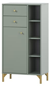 Schildmeyer Highboard Ando 154263, Pistazie/Gold, 60,2 x 33 x 114,4 cm