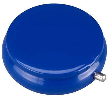Taschen ASCHENBECHER Ø5,5cm mit Deckel aus Metall rund Mini Ablagefläche Reiseaschenbecher Taschenaschenbecher Reise Outdoor 3-Varianten 76 (Blau)