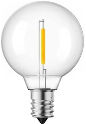 VENUSOP 4 Pack G40 Led Replacement Light Bulbs,2700K Warm White for E12 Medium Screw Base, for Indoor and Outdoor Led String Light Party Patio Garden Decor