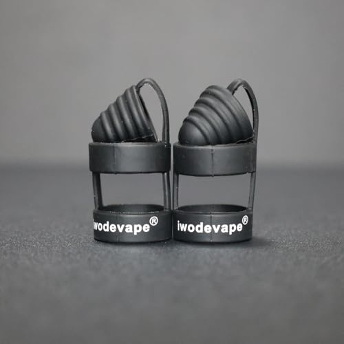RUIYITECH 2 tapones de silicona antideslizantes para tanque RTA RDA 510 810 RDA y punta de goteo (negro)