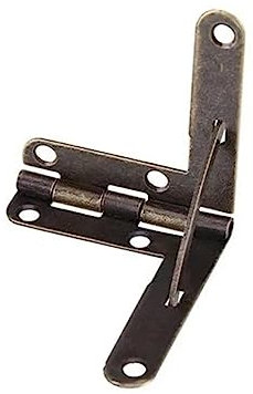 Scharniere für antike Möbel, Stützrahmen, 90-Grad-Winkel, Feder, kleines Scharnier, Schmuck, Weinkisten, Geschenkboxen, Deckelbeschläge, Hardware, 10 Stück (Farbe: Antik-Bronze) (Antik-Bronze)