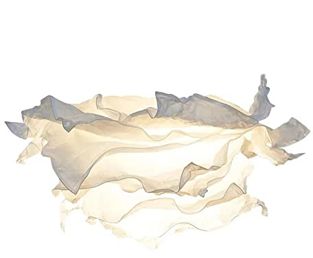 Paralume in carta per lampada a sospensione, decorazione per lampada a sospensione, motivo floreale, colore: bianco