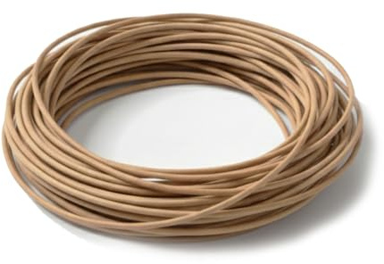 Cordón de piel natural de 1,5 mm, 5 m, cordón de piel de vacuno, redondo, para pulseras, collares, joyas, manualidades