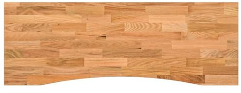 vidaXL Tablero Escritorio Rectangular Madera Maciza Roble marrón Claro, encimera, encimera de baño, encimera de Garaje, encimera de Cocina