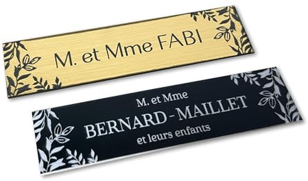 Plaque de boîte aux lettres personnalisée - Plaque nominative personnalisée adhésive - Étiquette de boîte aux lettres gravée