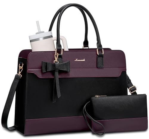 LOVEVOOK Handtasche Damen Groß, 15,6 Zoll Laptoptasche Arbeitstasche Elegant Uni Tasche Schultasche Lehrertasche, PU Leder Tote Bag Aktentasche Schultertasche Handbags Women für Schule Büro Arbeit