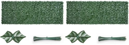 VEVOR Haie Artificielle 150x249 cm Brise Vue Clôture de Lierre Artificiel Intimité Support en Tissu Maillé et Joint Renforcé Déco Fausses Feuilles pour Jardin, Extérieur, Cour, Balcon, Terrasse, Patio