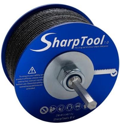 SharpTool 1.0 Lama Affilatrice per Multitool - Accessorio per Utensili Oscillanti Multifunzione per Affilare Lame da Taglio a Immersione - Affilatore per Lame da Trapano - 35 mm