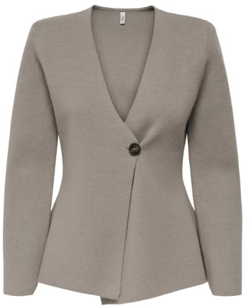 ONLY Onlmyera Life LS One Button Cardigan Knt, Moon Rock, XS Dam, Moon Rock, XS