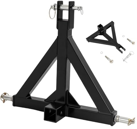 Anhängerkupplung Traktor Ackerschiene Zubehör Zugmaul Anhänger Zugmaul Traktor für Anhänger & Bauernhofgeräte 3-Punkt-System Abschleppstange Anhängerkupplung, Schwarz