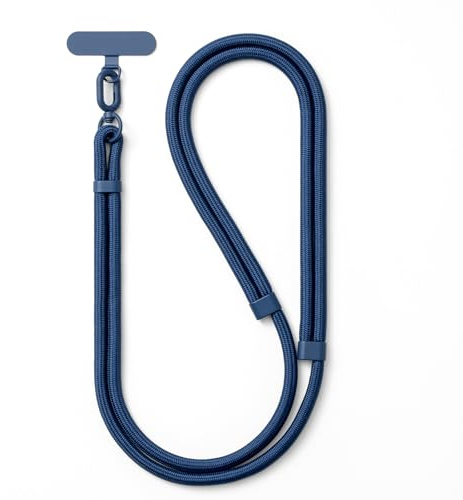 MORSUNBELA Cordon telephone portable réglable 40 à 80 cm Bleu