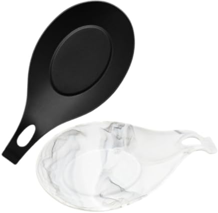 Soporte para Cucharas de Silicona 2 Piezas, Reposa Cucharas | Acabado Fino, Forma Simple y Elegante, sin Deformación, Lote de 2 Unidades
