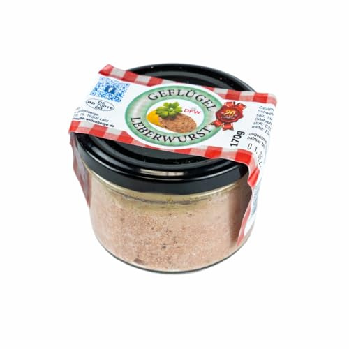 Geflügel Leberwurst 170g (Glas) Wurstkonserve | Hausmacher Qualität | DFW (1229)