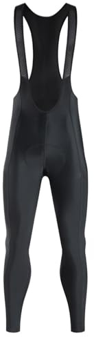 ATEUXOL Cuissard Long de Cyclisme Pantalon de Cyclisme à Bretelles for Hommes, Pantalon Long, vélo Route, Collant(L)