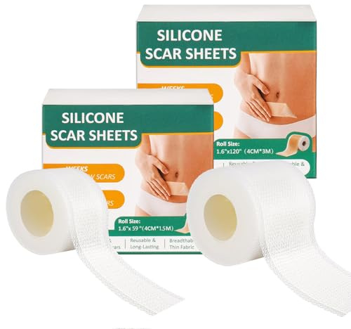 Bande Silicone Cicatrice, Doux Et éLastique, Respirant, ImperméAble, Non Irritant, Convient à Tous Les Types De Peau, Applicable à Diverses Cicatrices, 4 Cm*(300 Cm + 150 Cm)