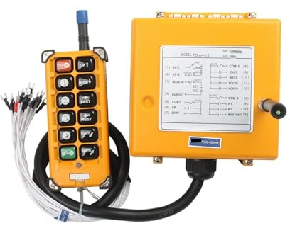 Industrial Wireless Radio Remote Controller Switch Speed Control Hoist Crane Control Lift Crane 8/10 Channels Hand Control(1Transmitter,36v)