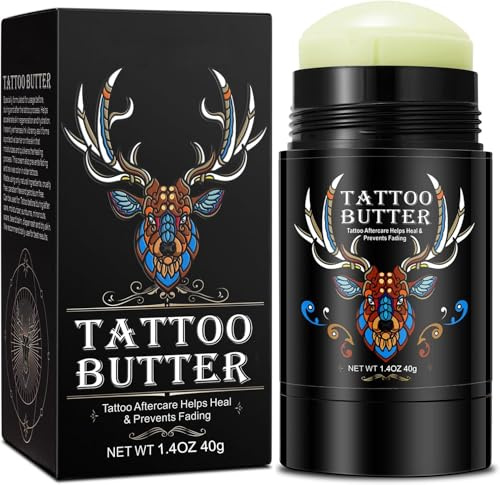 ISLEN Tattoo Aftercare Butter Balm – Natural Organic Tattoo Healing Cream & Moisturizing Balm for New & Old Tattoos, Color Enhancer & Skin Brightener Skin Moisturiser