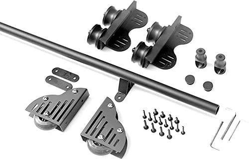Ausziehbare Schiebeleiter, Hardware-Set, 10 m, rundes Laufrollensystem mit Rädern für mobile Treppen, robuste Rohrschienen für reibungslosen Bodenbetrieb