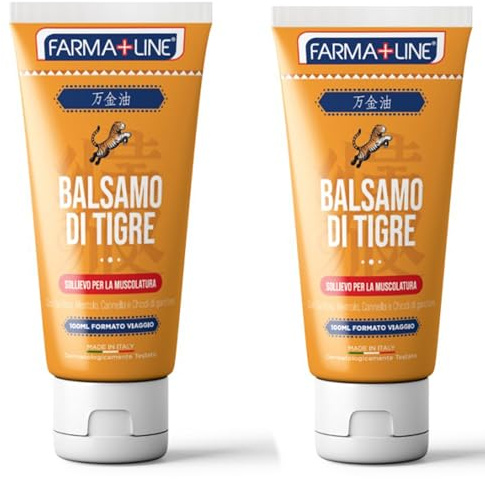 X2 Tubi Crema Gel Balsamo di Tigre Rosso Forte Concentrato Riscaldante | Sollievo Potente Naturale per dolori articolari muscolari e reumatismi - Per Massaggi lenitivi alla cervicale collo e schiena