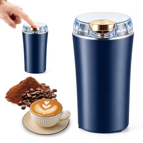 Elektrisk kaffekvarn 300 W elektrisk SGZIOO kaffekvarn med blad i rostfritt stål för kaffebönor, kryddor, bönor, nötter
