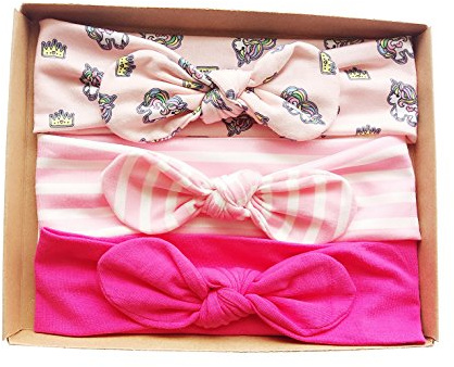 Vellette pannband hårband flera färger pannband hårband | mjuk och hudvänlig för Bebe flickor barn 4 stycken, A (3 st), 1 stück (4er Pack)