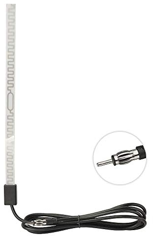 Bingfu Universal Car Stereo AM FM Radio Antenna,Car Windshield Window Glass Adhesive Mount Hidden Antenna Aerial for Vehicle Truck SUV Car Stereo Audio FM AM Radio Head Unit CD Media Receiver Player