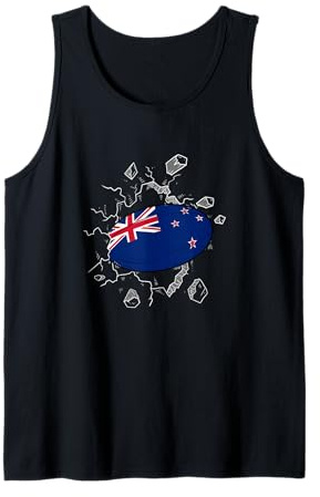 Neuseeland Rugby Trikot Neuseeland Flagge Rugby Ball Sport Tank Top