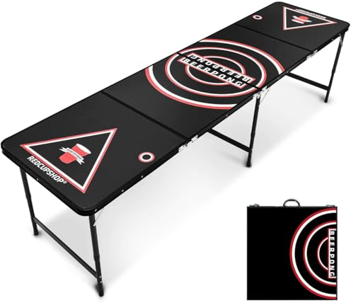 RedCupShop® Bierpong Tisch | Klappbar & Tragbar | Wasserabweisend & Kratzfest | Partyspiel für Erwachsene