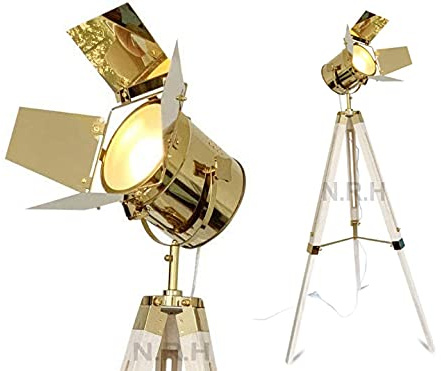 Projecteur industriel Hollywood, lampe de projecteur trépied pour cinéma et studio d'éclairage usé
