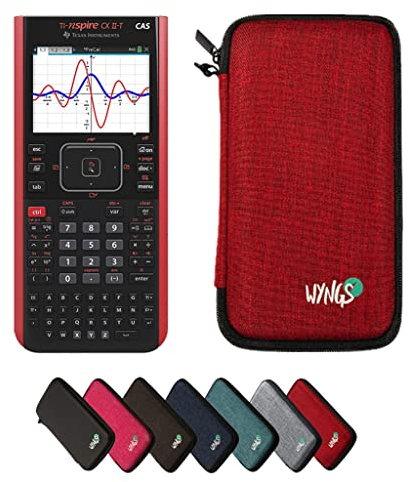 TI-Nspire CX II-T CAS inkl. WYNGS Schutztasche Rot - Grafikrechner - Basic Set