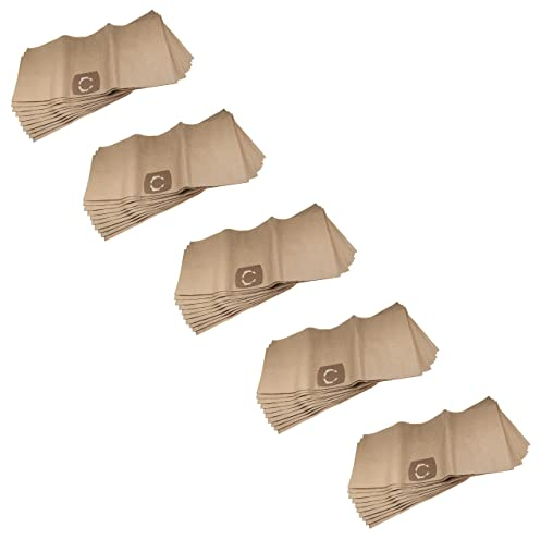 vhbw 50x sacchetto sostituisce Swirl VAC 130, K 222 (30 l), R 24, Uni 30 per aspirapolvere - 33,1cm x 77,7cm beige