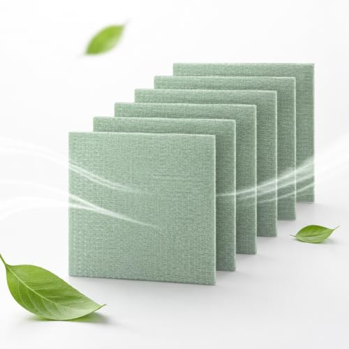 Originallife Eco 6 Stück Limodor Filter Ersatzfilter kompatibel mit Limot Compact 00070 Lüfter, 23,8 x 23,8 cm Filtermatte Filtervlies für Lüftungsanlage und Badlüfter, waschbar, grün