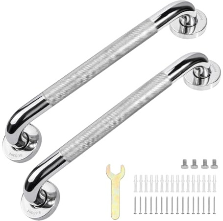 sunzone Haltegriff Bad,SUS304 Edelstahl, Rutschfest,für Senioren,40cm | 2 Stück,Badezimmer Haltegriff, Wandmontage, Rostfrei, für Dusche & Badewanne, Behinderte