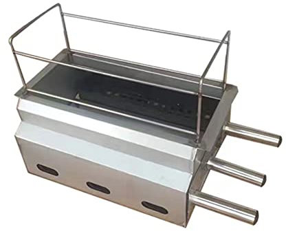 Piccolo Barbecue a Carbonella in Acciaio Inox, Affumicatore Portatile da Campeggio per Barbecue All'Aperto/Cucina da Tavolo Adatto a 3-5 Persone