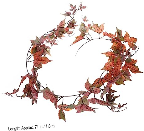 Hoement Künstliche Ahornblatt Girlande 1.8m Herbst Dekoration Blätter Hängend Für Fenster Wand Ornament Hochzeit Party