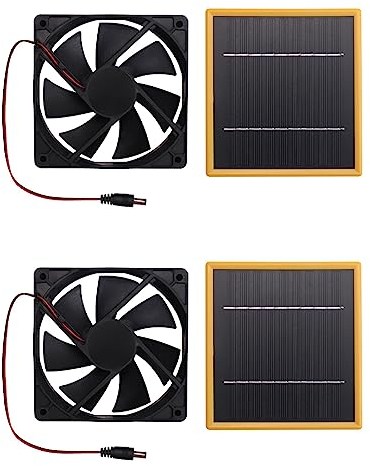 Spactz 2 x 12 V 5 W Luftabzieher Solar-Luftabzug Mini Ventilator 5,6 Ventilator angetrieben EIN Solarpanel für