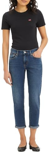 Levi's Mid Rise Boyfriend Jeans för kvinnor, Ta spelet, 32W / 30L